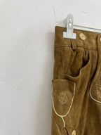 Pantaloncino Tirolese Lederhosen In Pelle Da Donna S / It 42 / Eu 36