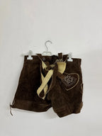 Pantaloncino Tirolese Lederhosen In Pelle Da Donna S / It 42 / Eu 36