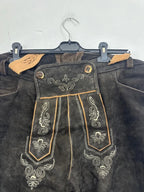 Pantalone Tirolese Nero Da Uomo Xxl Lederhosen