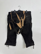 Pantalone Tirolese Nero Da Uomo Xxl Lederhosen