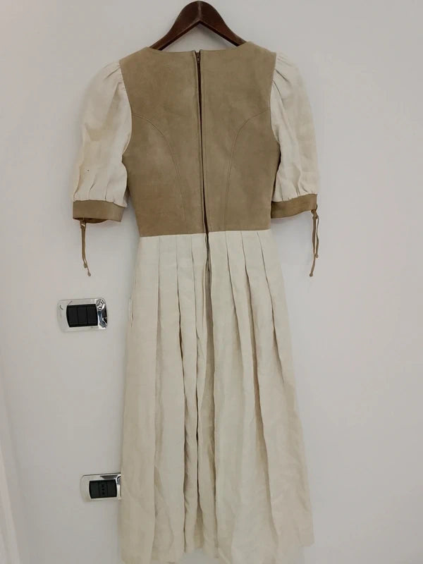 Vestito Tirolese Ecru H. Moser Lungo Xs