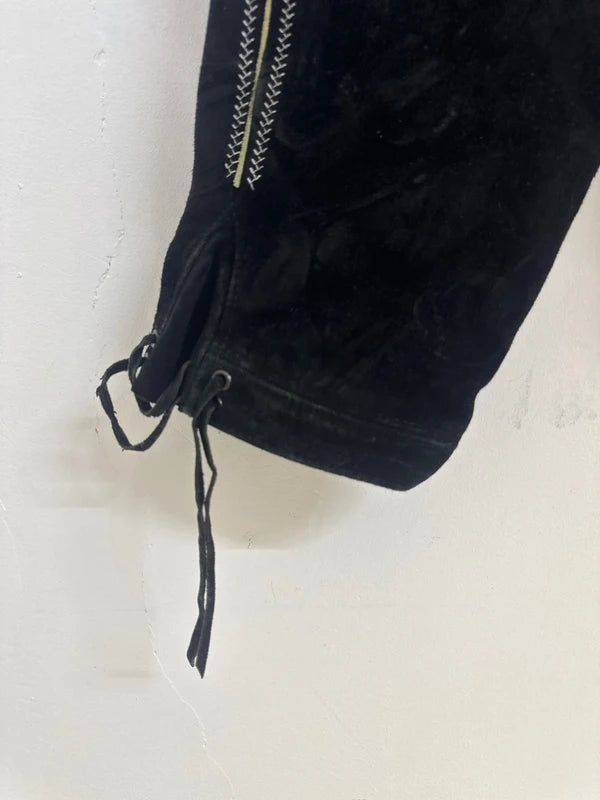 Pantalone Tirolese Lederhosen Neri Da Uomo M Beckett