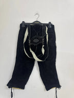 Pantalone Tirolese Lederhosen Neri Da Uomo M Beckett