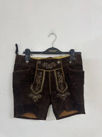 Pantaloncino Tirolese Lederhosen Da Donna Xs / It 38 / Eu 34 Country Line