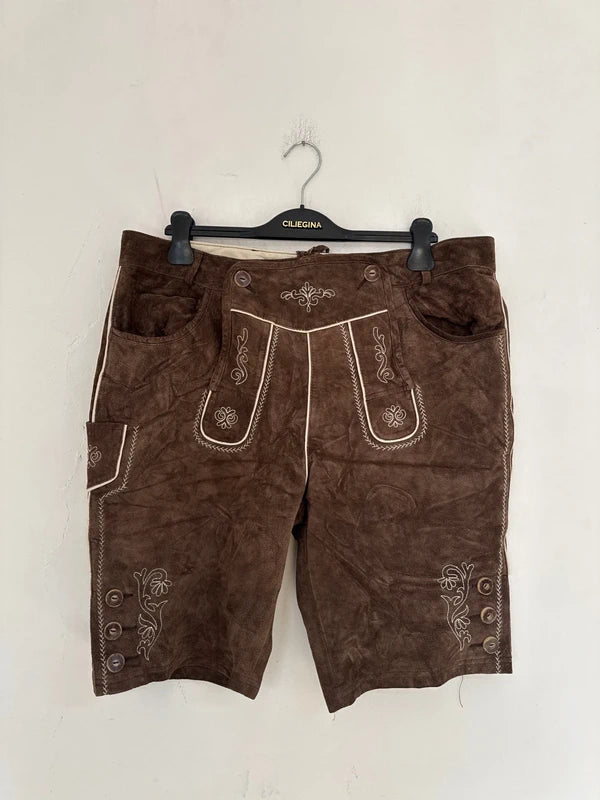 Pantaloncino Tirolese Lederhosen Da Uomo Xxl Waldschütz