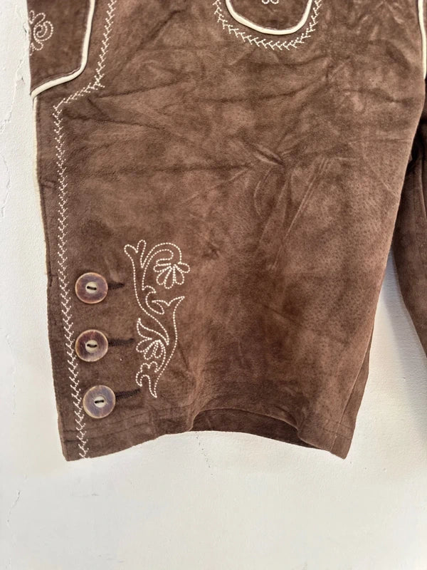 Pantaloncino Tirolese Lederhosen Da Uomo Xxl Waldschütz