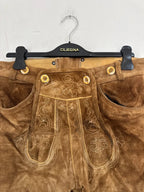 Pantaloncino Tirolese Lederhosen Da Donna L-xl / It 46 / Eu 42