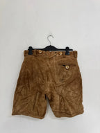 Pantaloncino Tirolese Lederhosen Da Donna L-xl / It 46 / Eu 42