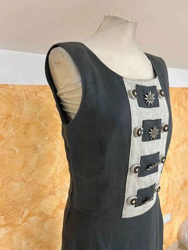 Vestito In Lino Tirolese Donna L