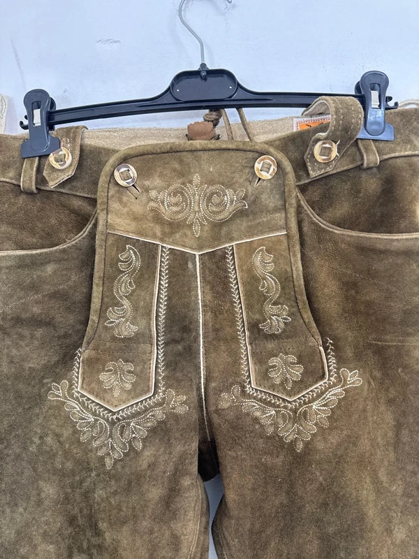Pantalone Tirolese Lederhosen Da Uomo Xl Country Maddox