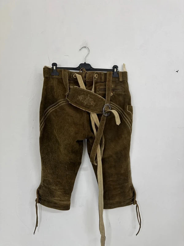 Pantalone Tirolese Lederhosen Da Uomo Xl Country Maddox