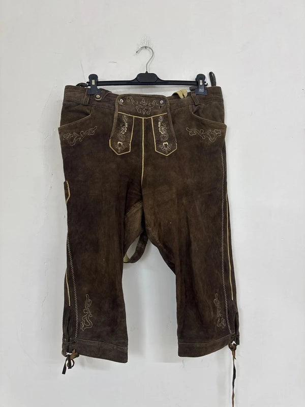Pantalone Tirolese lederhosen Da Donna M / It 42 / Eu 38 country Line