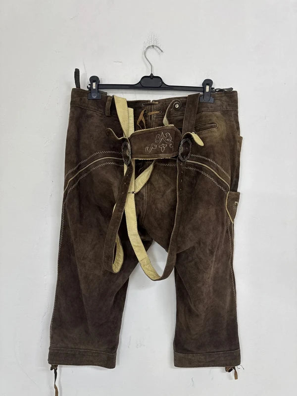 Pantalone Tirolese lederhosen Da Donna M / It 42 / Eu 38 country Line