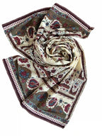Sciarpa Etro In Lana Leggera – Stampa Floreale Orientale E Bordo Decorativo