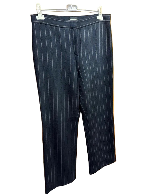 Pantaloni donna Giorgio Armani Blu Gessati 46 L