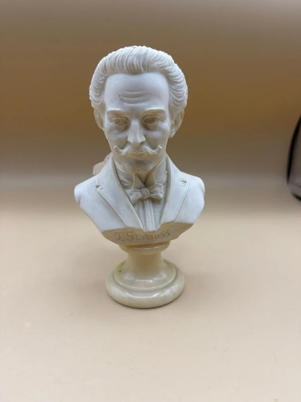 Busto Scultura Vintage J. Strauss Firmato A. Giannelli 1972