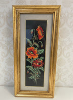 Quadro Ricamo Fiori Mezzopunto