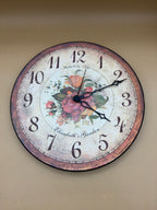 Orologio Da Parete Legno Fiori