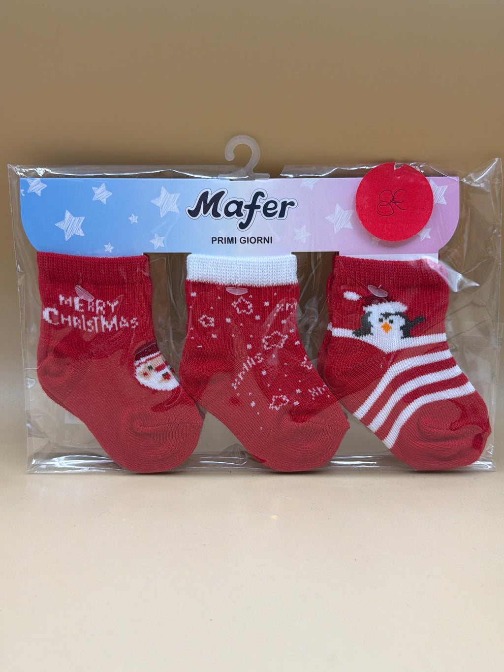 3 Paia Di Calzini Neonato Natale Nuovi