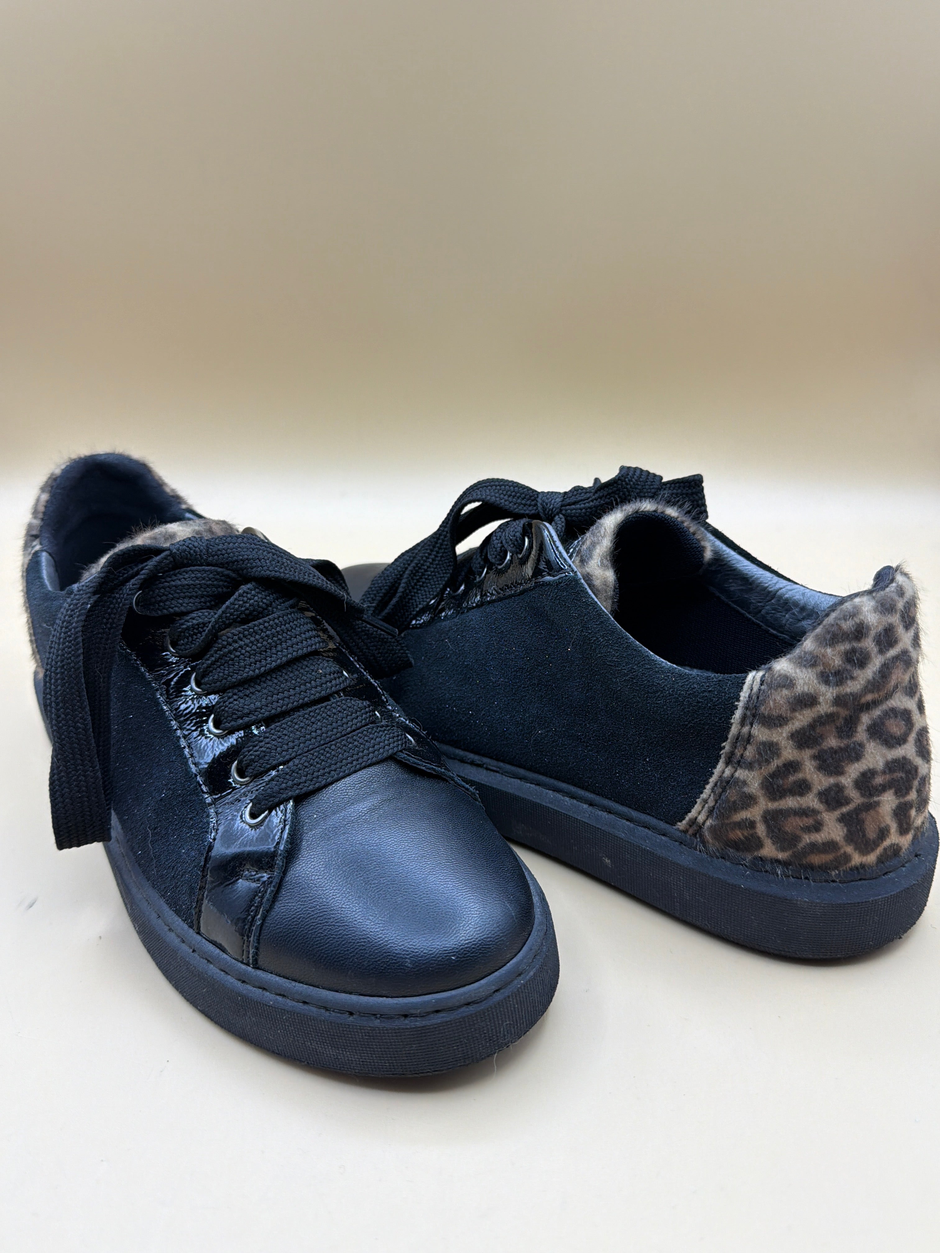 Scarpe Nere Leopardate Grunland 37