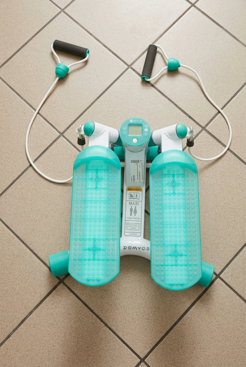 Stepper Domyos Con elastici Verde bianco
