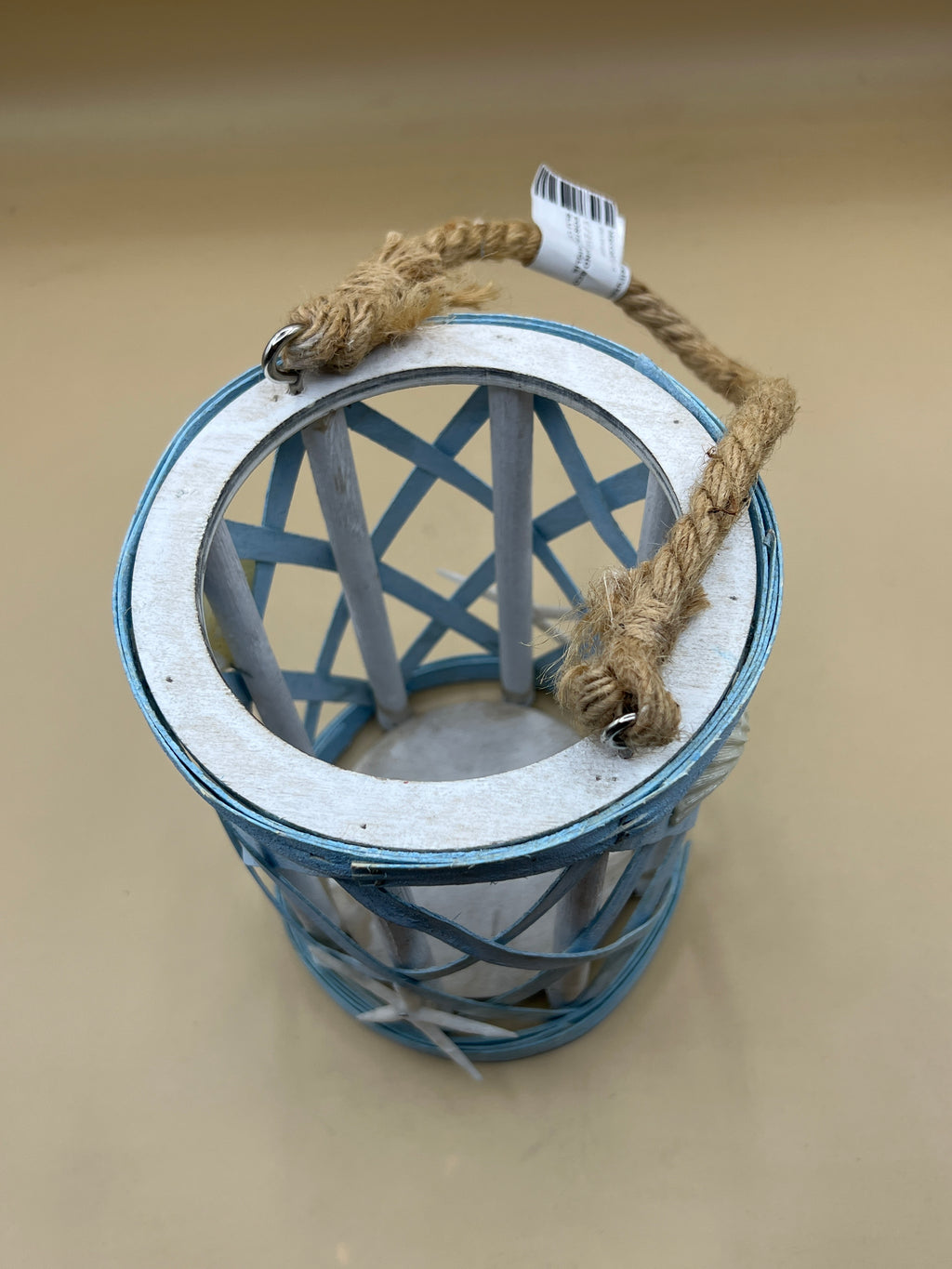 Portalumino Bco Blu Conchiglie