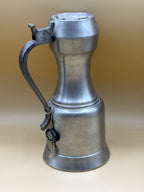 Boccale Peltro Coperchio Decorato Italart