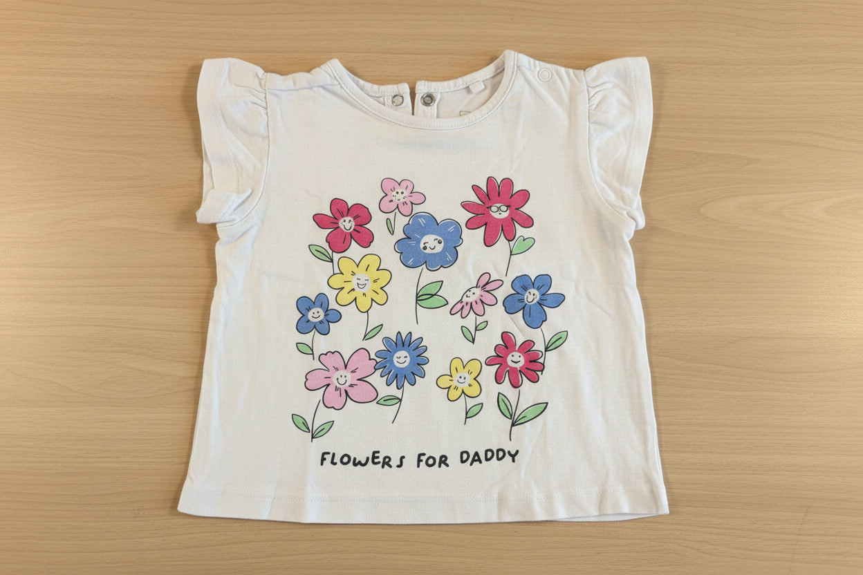 Tshirt Flowers For Daddy 6/9 Mesi Blukids