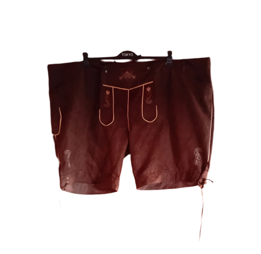 Lederhosen Microfibra tg.58 xxxl Marroni