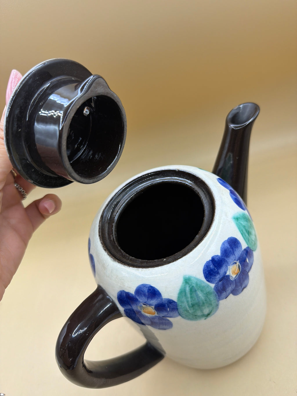 Teiera Caffettiera Fatta A Mano Burkart, Svizzera, Anni '70