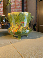 Vaso Verde ceramica con piedini