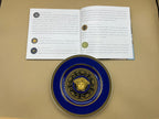 Rosenthal Versace Piatto "Medusa Blue" / "Mendelssohn" Porcellana con Scatola Originale e Set 20° Anniversario