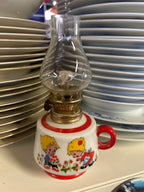 Lampada Ad Olio Vintage Vetro