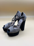Scarpe Peep Toe 37 In Vera Pelle