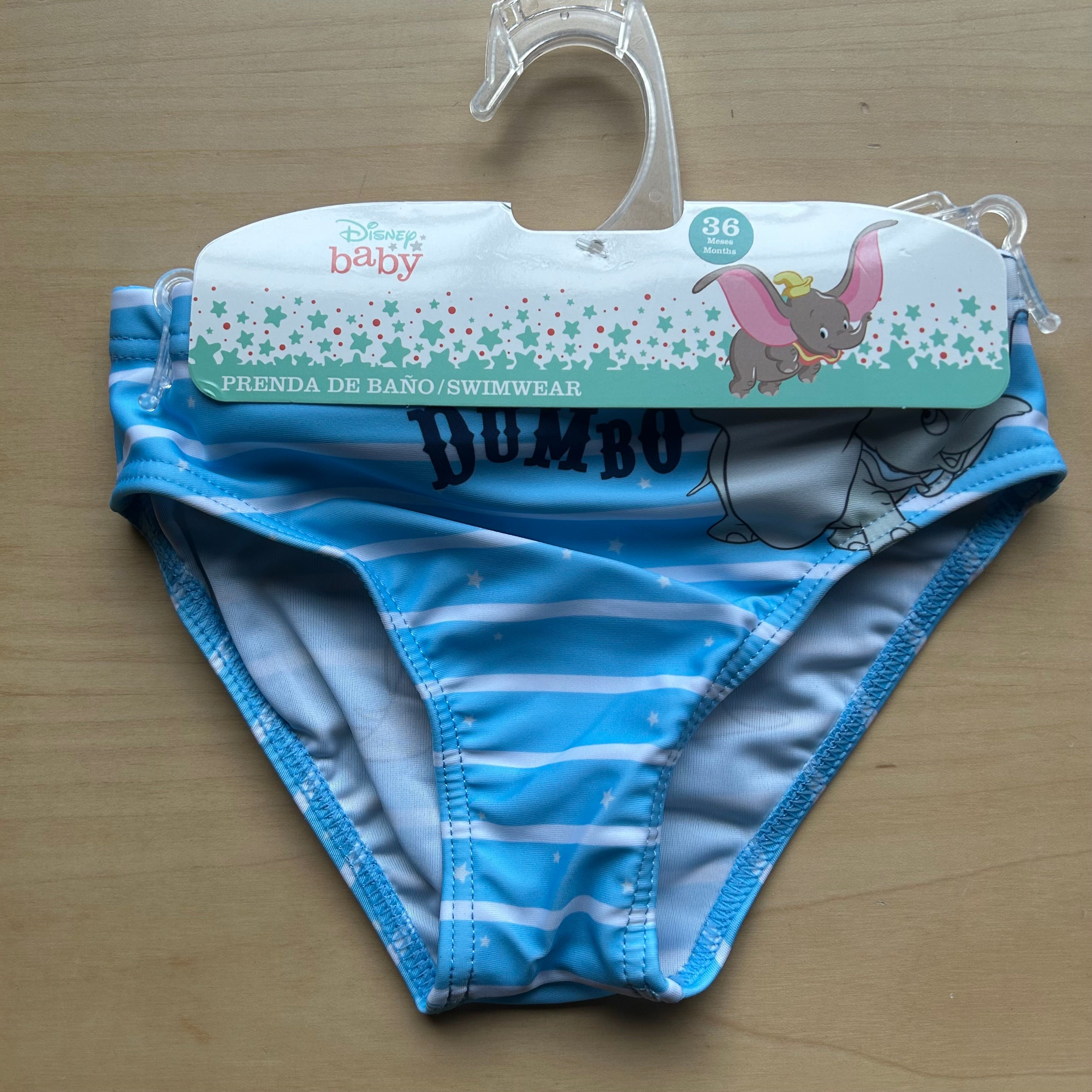 Costume Da Bagno Slip Bimbo Mare Piscina Dumbo Nuovo 36 Mesi 3 Anni