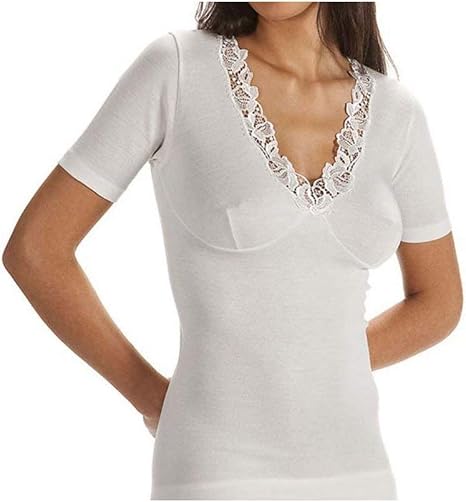 Maglia Intima Donna Mezza Manica Vajolet Mm 4511 Lana E Cotone Tg. 3