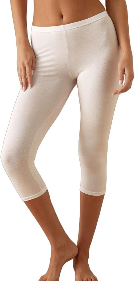 Jadea Leggings Donna Modello Capritg. M/l Art. 4266 – In Fresco Cotone Stretch Traspirante, Vestibilità Comoda Ed Elasticizzata, Ideale Per Outfit Estivi, Sportivi E Casual