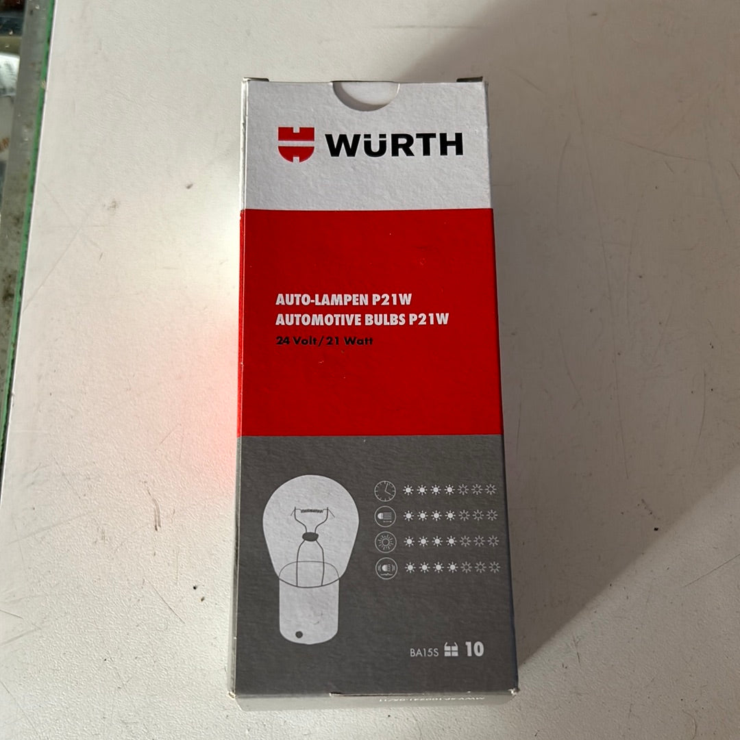 WURTH Indicator Lamp 24V 21W 7511 10 bulbs 