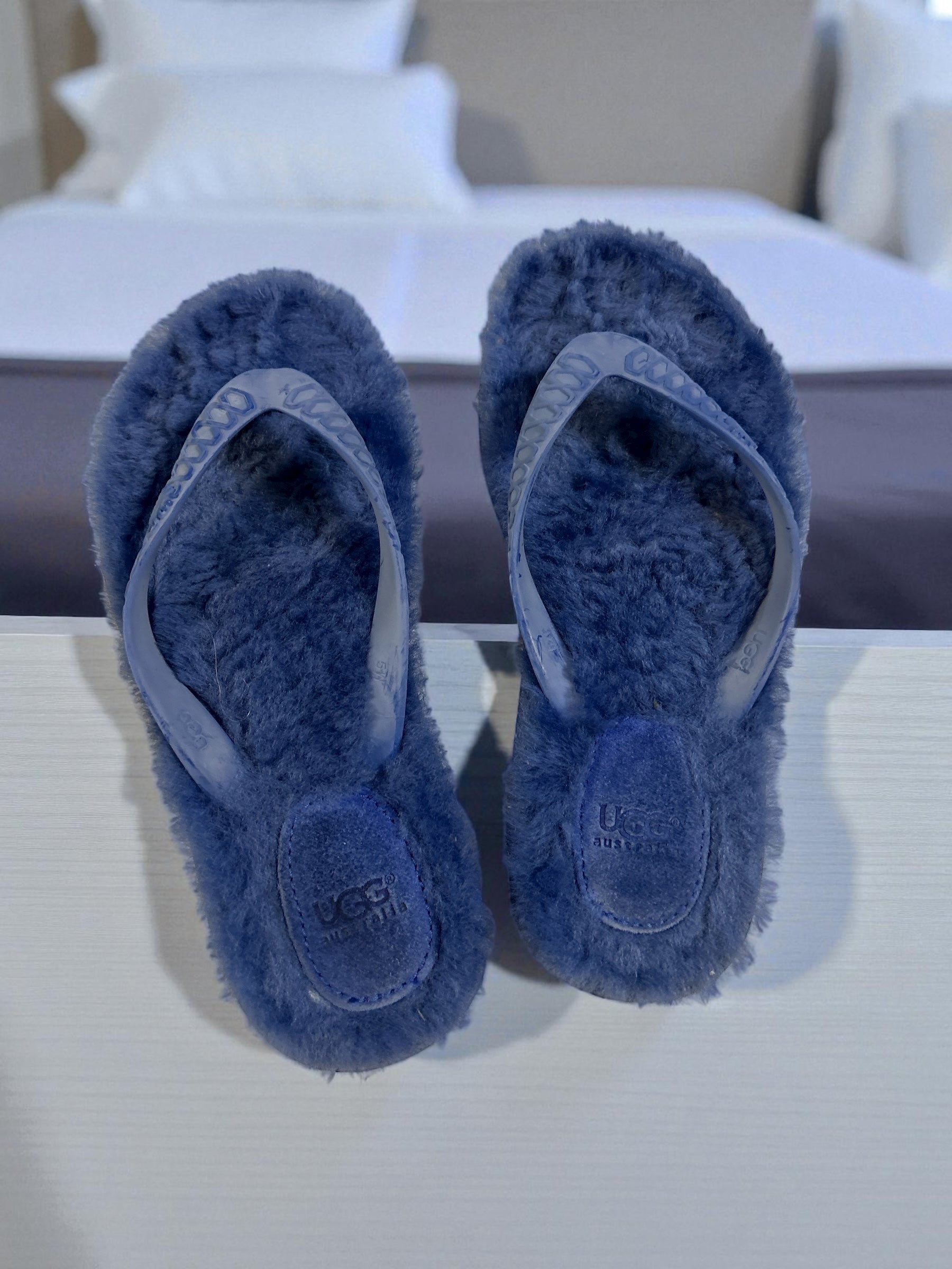 Infradito 36 Azzurre Ugg con pelo