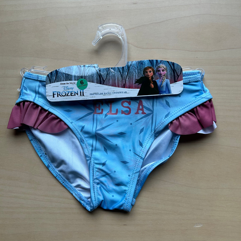 Costume Da Bagno Slip Bimba Elsa Frozen 6 Anni Nuovo