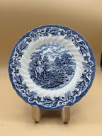 Piatto Staffordshire Bianco Blu Myotts Country Life