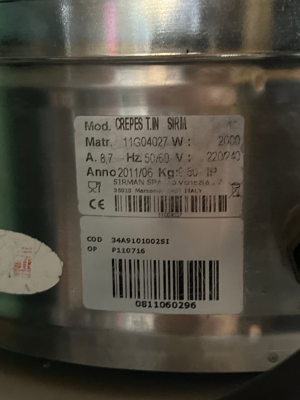 Piastra Professionale Per Crepes