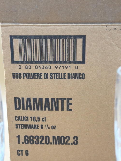 6 Flute Stelline Diamante Bormioli