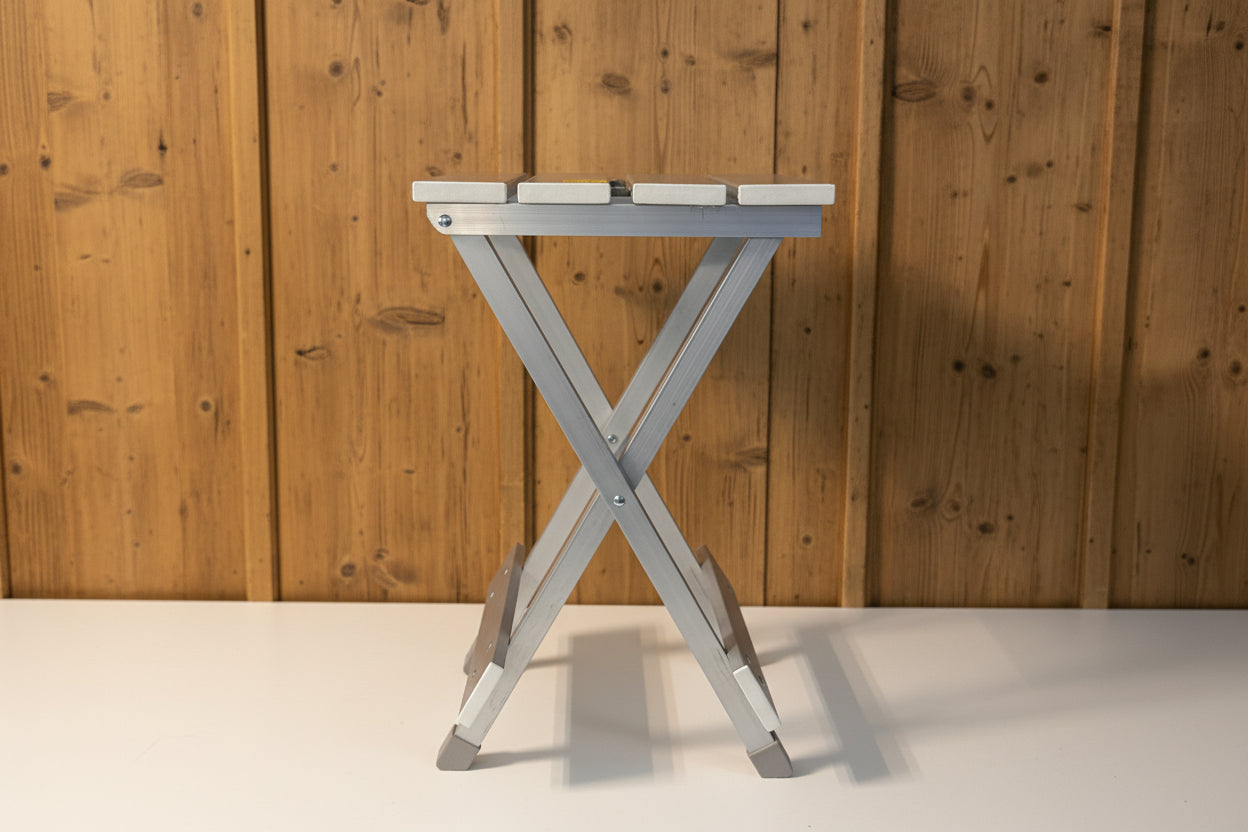 Seggiolino Quadrato Alluminio Pieghevole