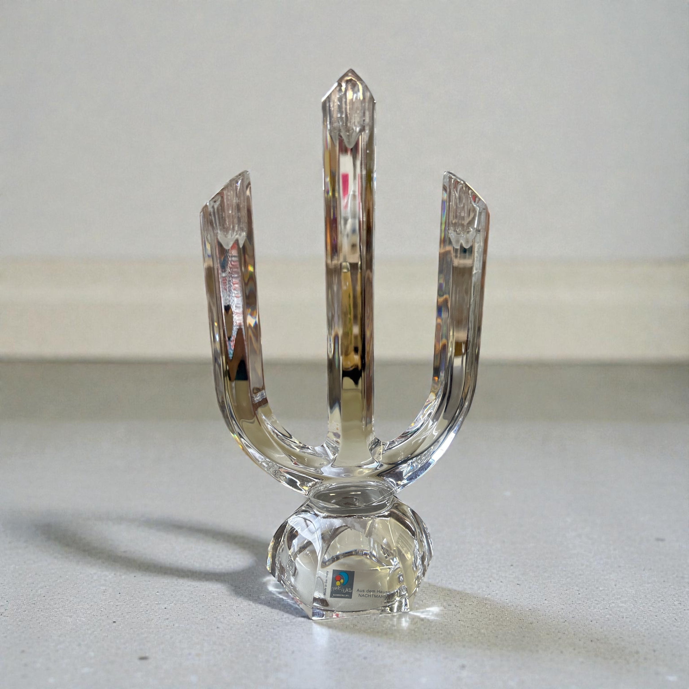 Candelabro in cristallo a tre  Braccia Marc Aurel