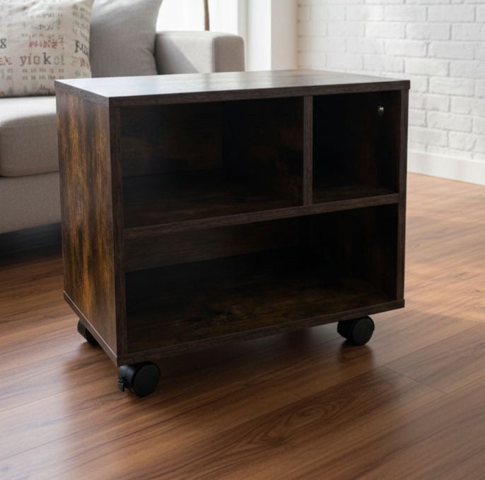 Mobiletto Legno Rotelle Scuro