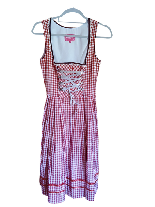 Vestito Tirolese Bianco Rosso Kruger Xxs