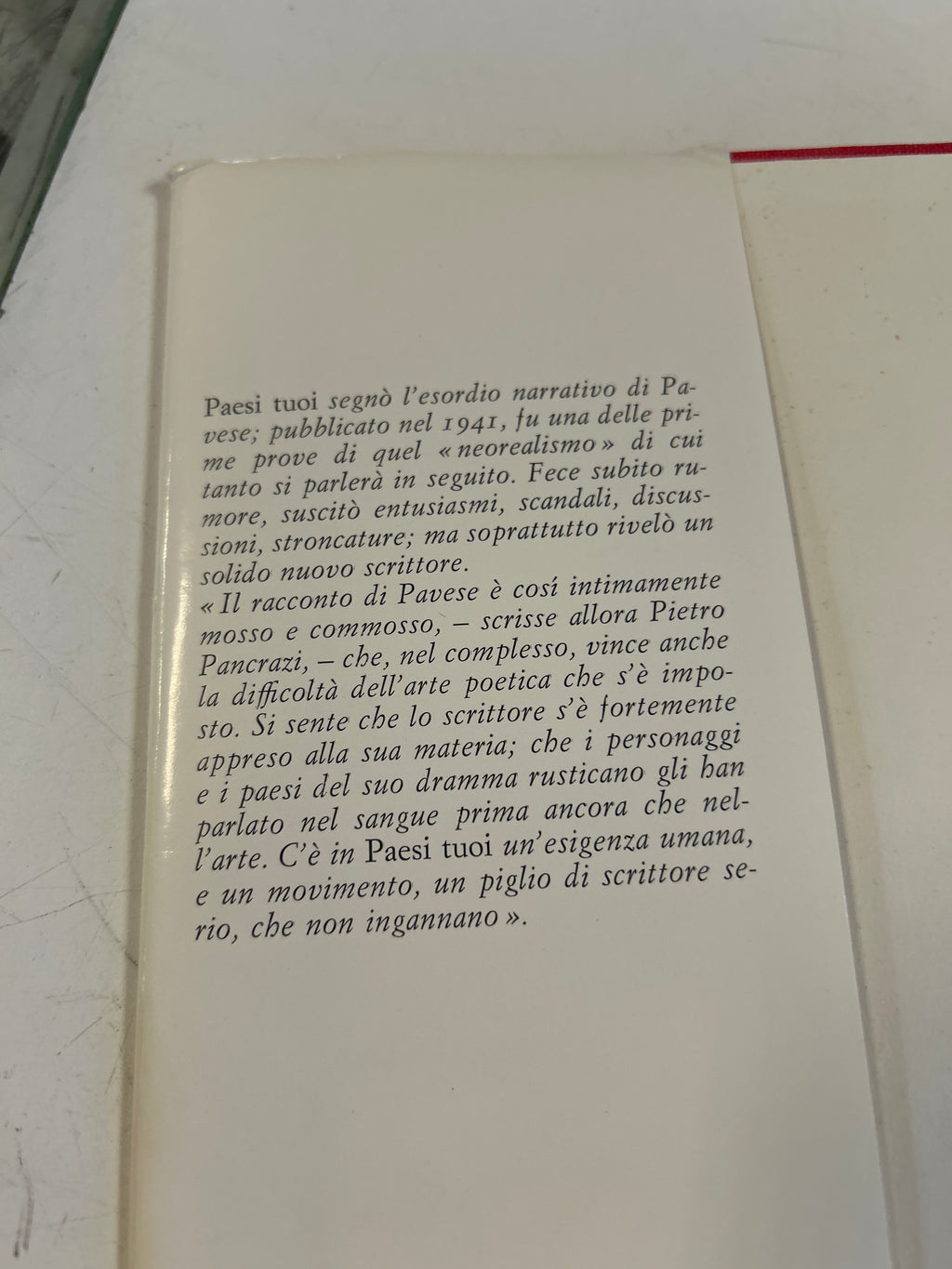 Paesi Tuoi. Cesare Pavese