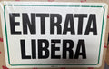 Cartello Segnaletico Entrata Libera Mod. 1117 Cm 20x30 Pvc