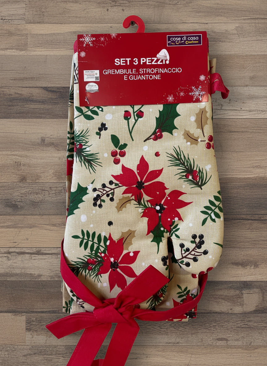 Set 3 Pezzi Natalizio Cucina Nuovo